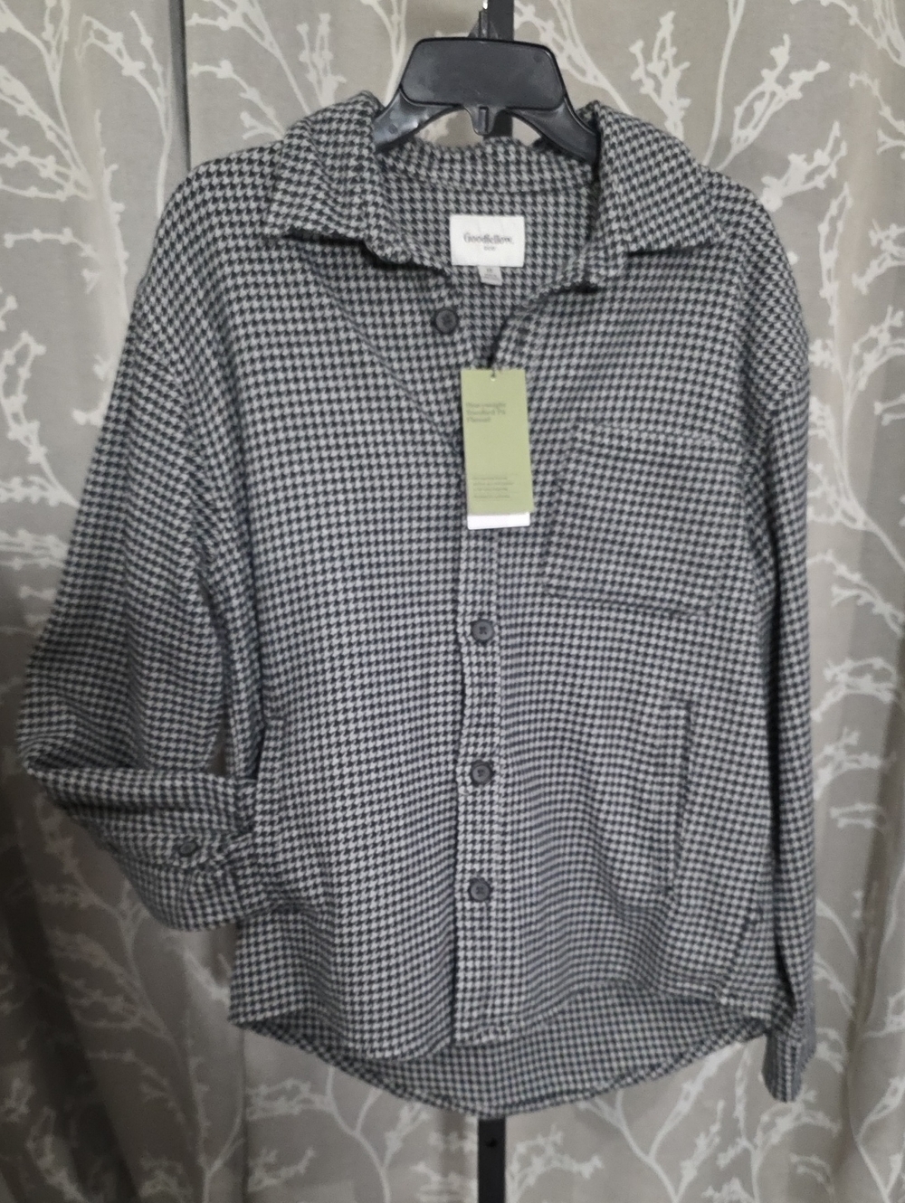 NWT Goodfellow Men’s Houndstooth Shirt Jacket Shacket M